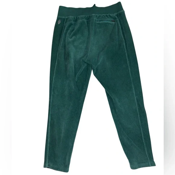 Free People Movement Denali Pants Green Ribbed Cotton Blend Velour Sz Medium - Picture 4 of 7